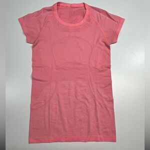 Lululemon Swiftly Tech Short Sleeve Bright Salmon Pink Women’s Size 6